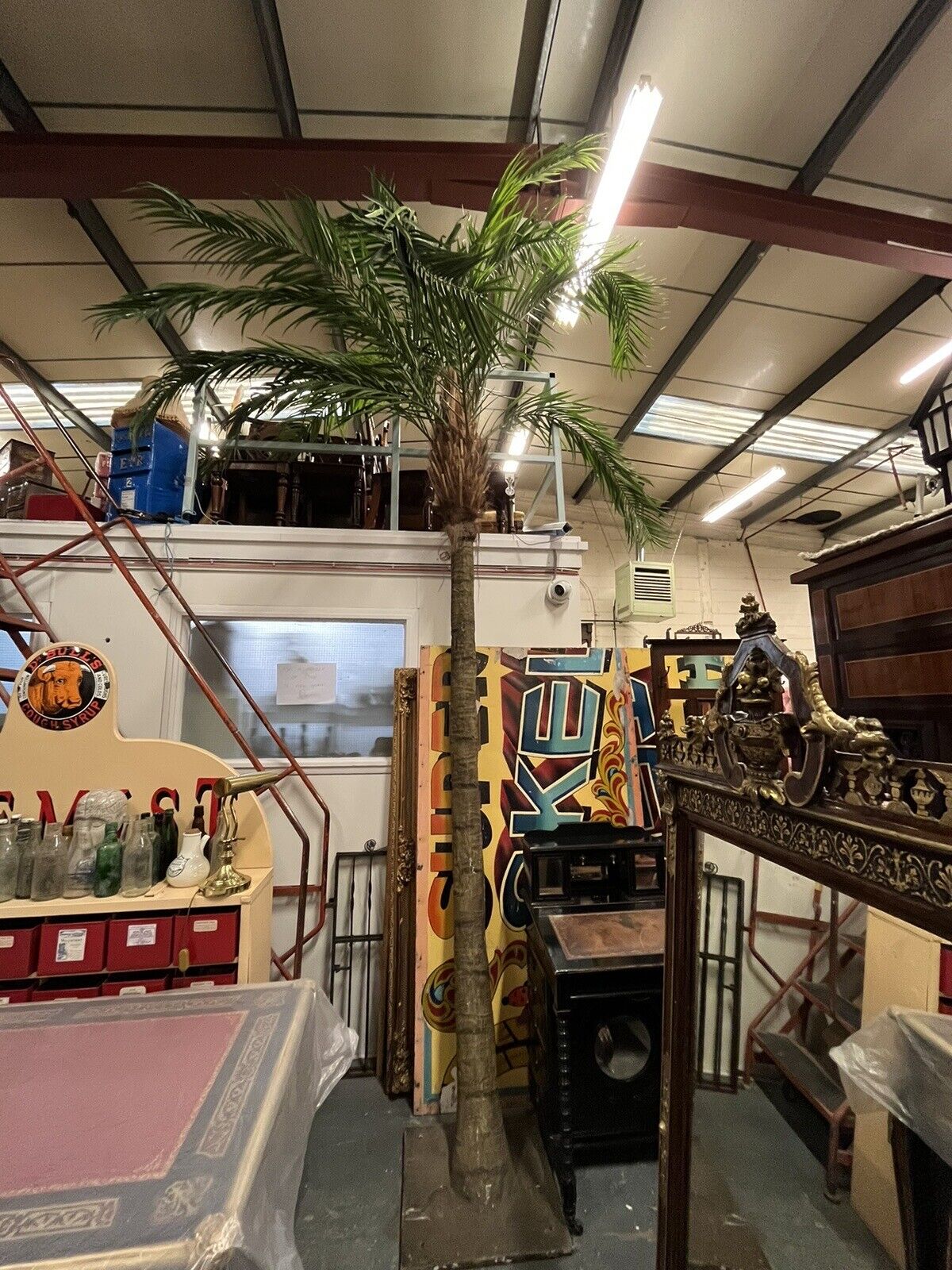 Full Size Plastic Palm Tree, Tv/Film Prop. Great Interior Design Piece