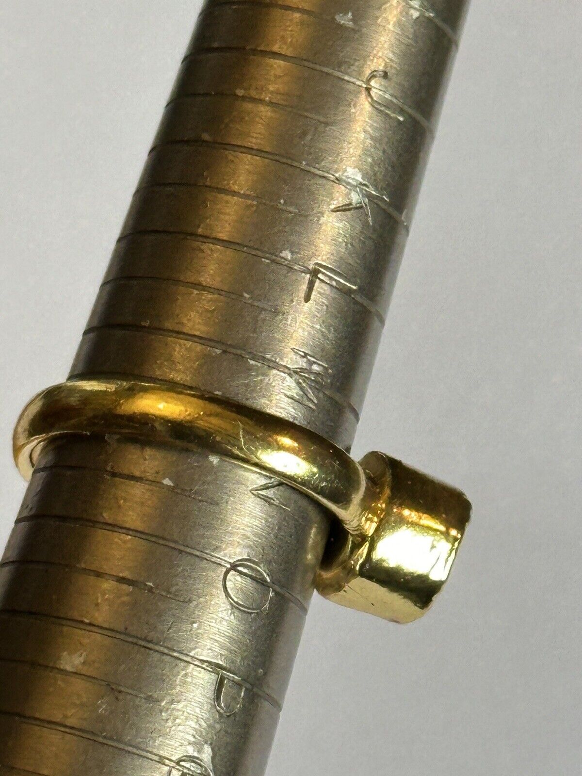 Sefa Huyuk 18k Gold Vermeil Etruscan Raw Dark Grey Tanzanite Ring