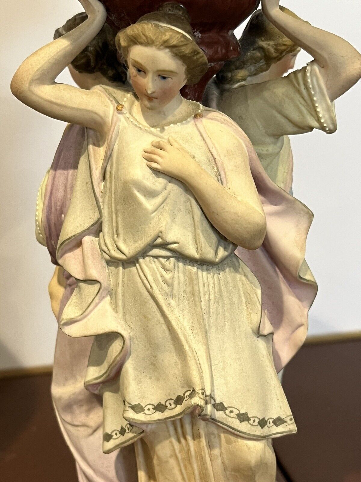 Pair Of Porcelain Figural Centrepieces