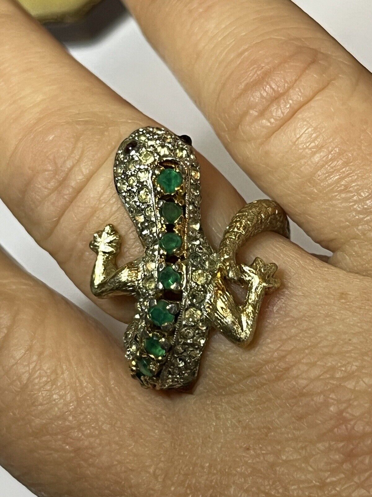 Vintage 50s/60s Panetta Rare Lizard Ring