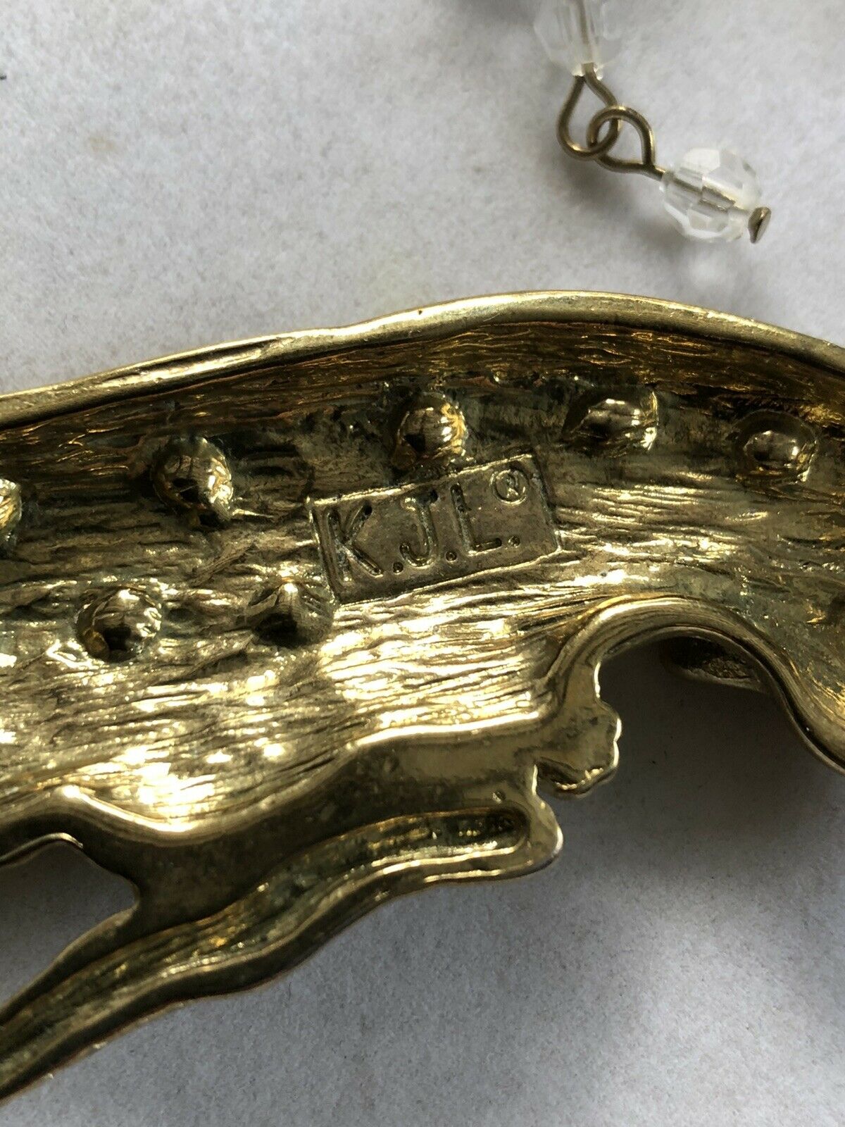 Vintage 1980s / 90s Kenneth J Lane K.J.L Panther Leopard Statement Chain Belt