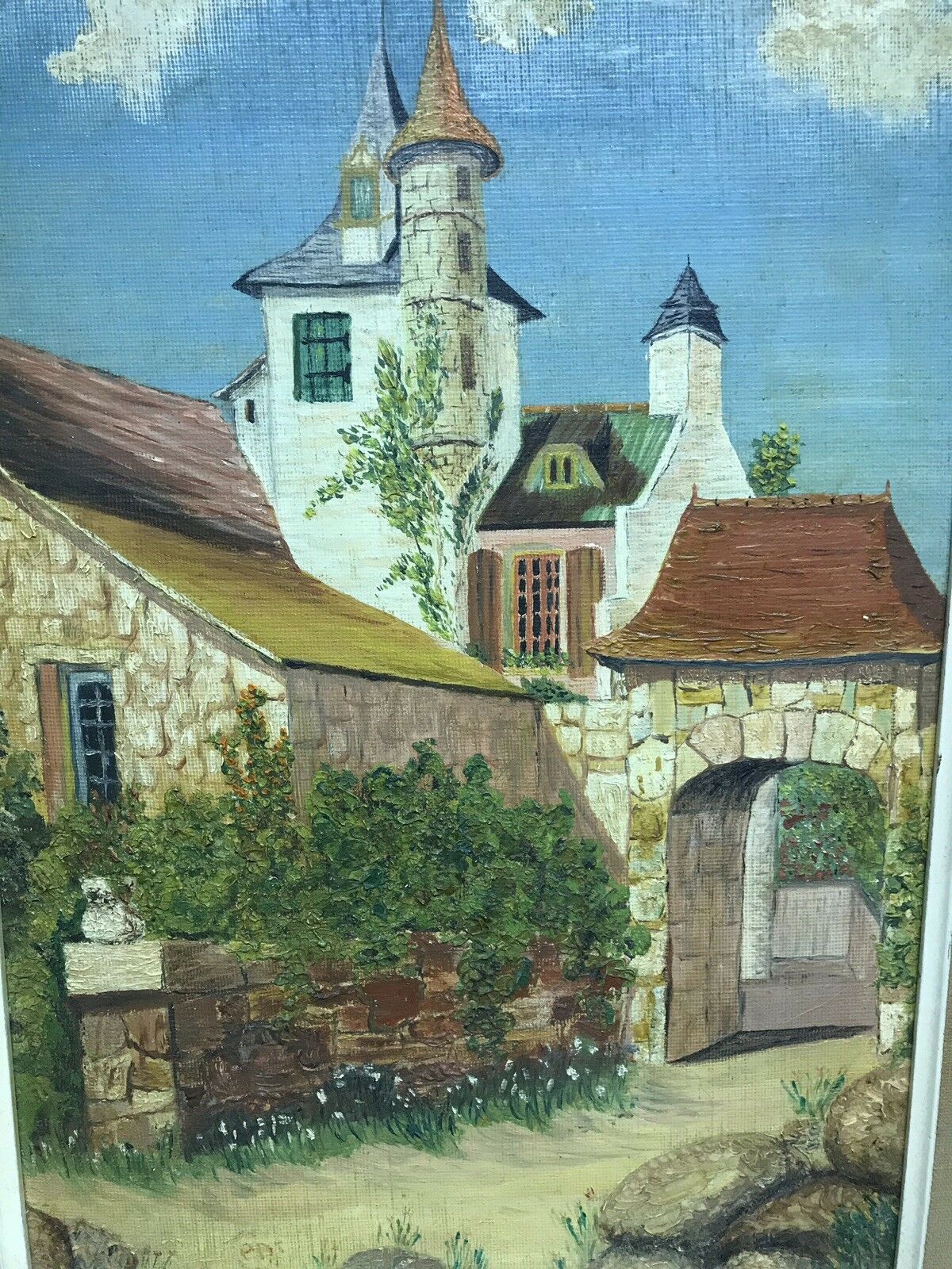 Mid Century Oil On Canvas. Signed. Gilt Frame.