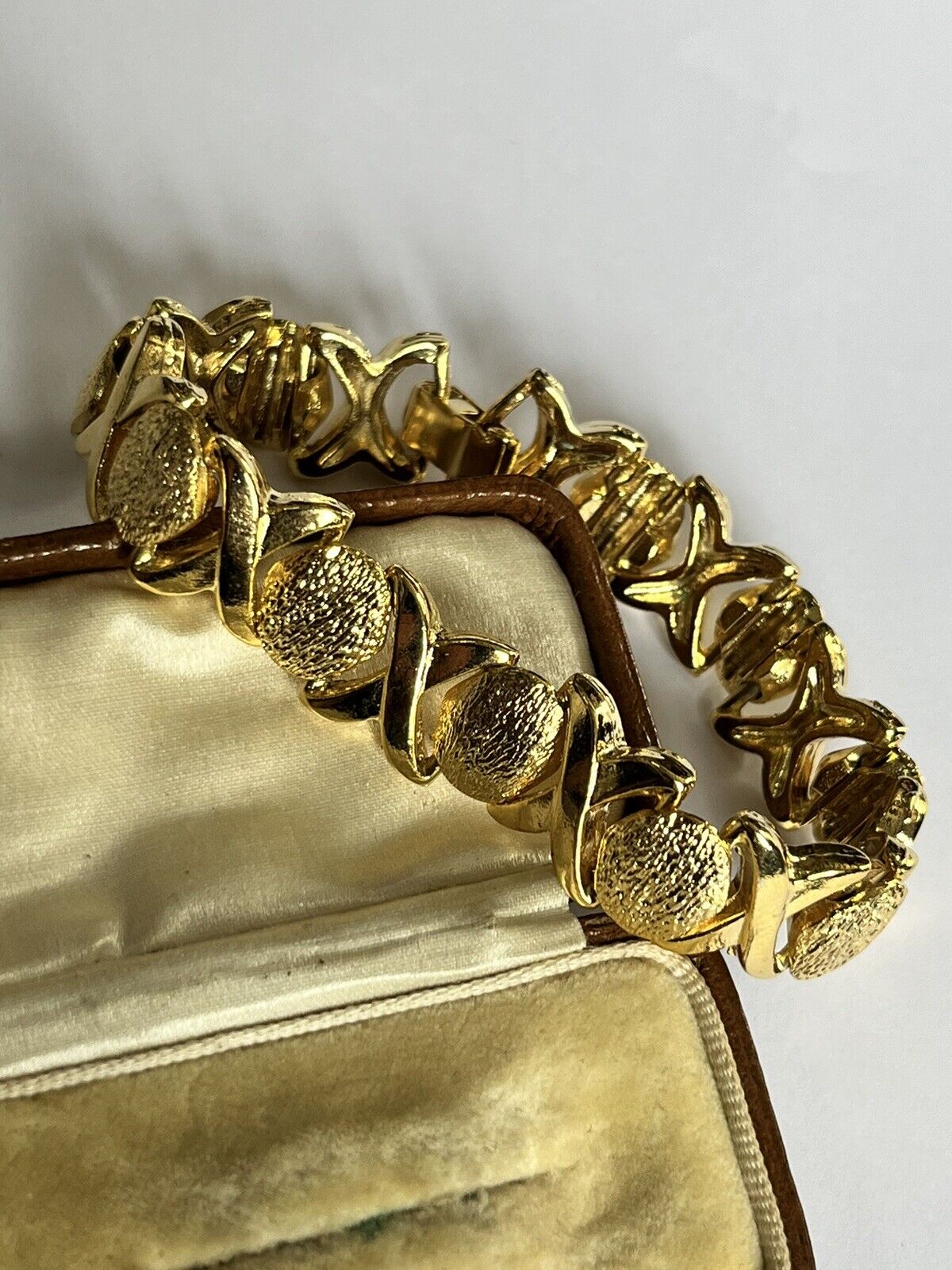 Vintage 1980s Gold Plated Link Bracelet