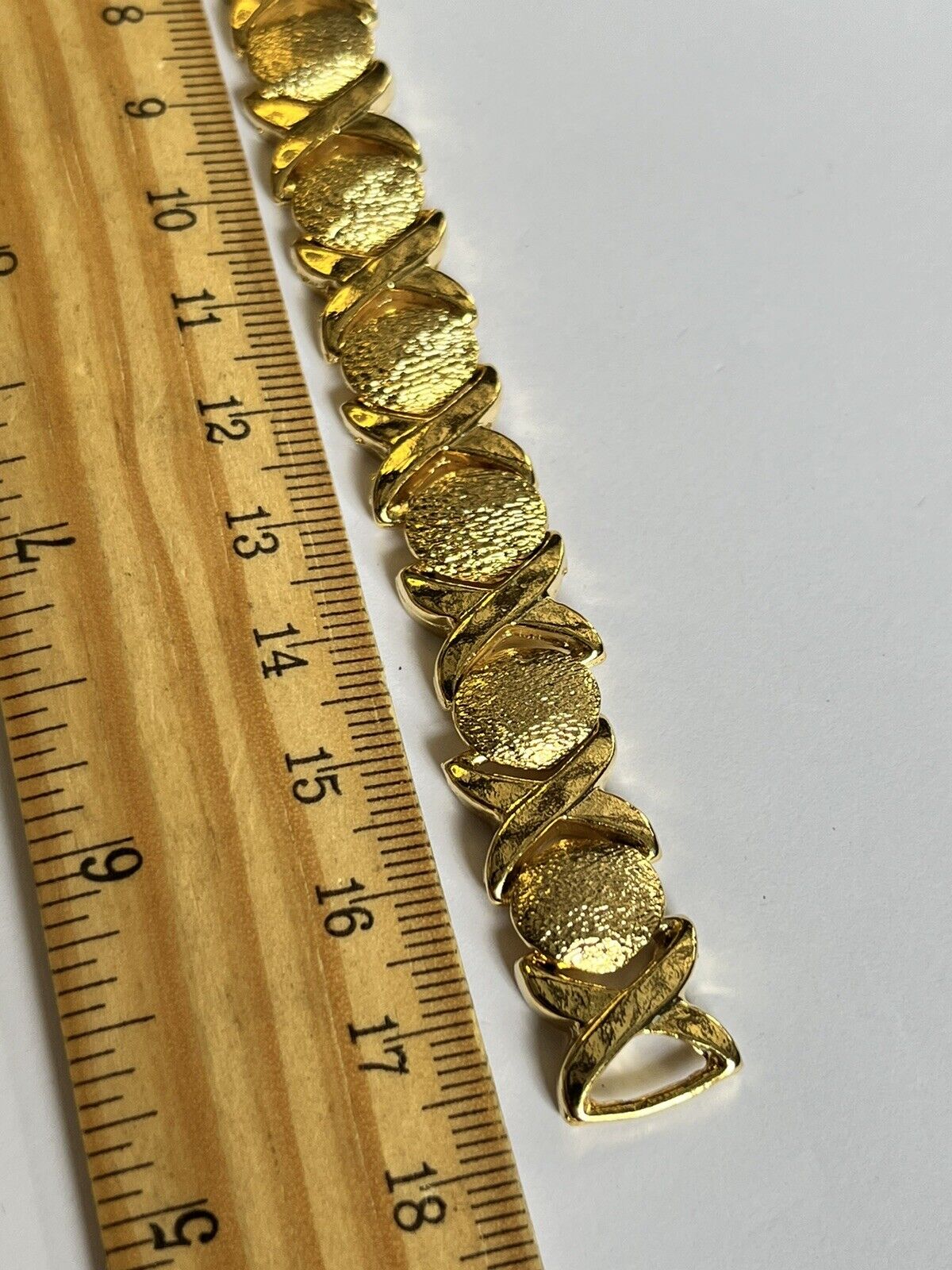 Vintage 1980s Gold Plated Link Bracelet
