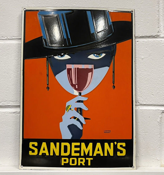 Sandemans Port Advertising Enamel Sign.