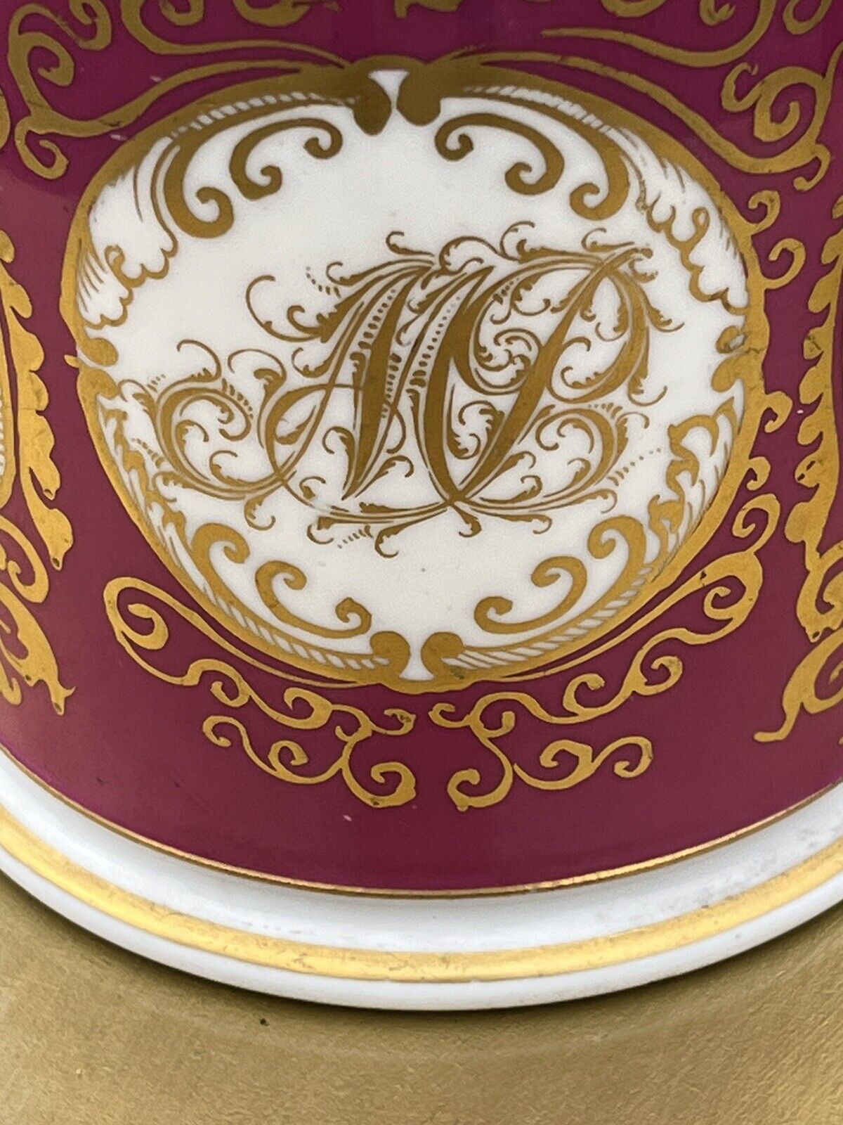 Victorian Porcelain Hand Decorated Cup. Large In Size.
