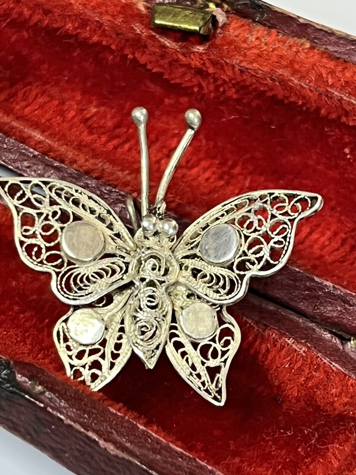 Vintage Filigree Butterfly Earrings