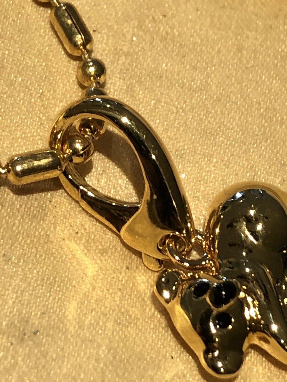 Vintage 1980s Heart Bear Pendant Necklace
