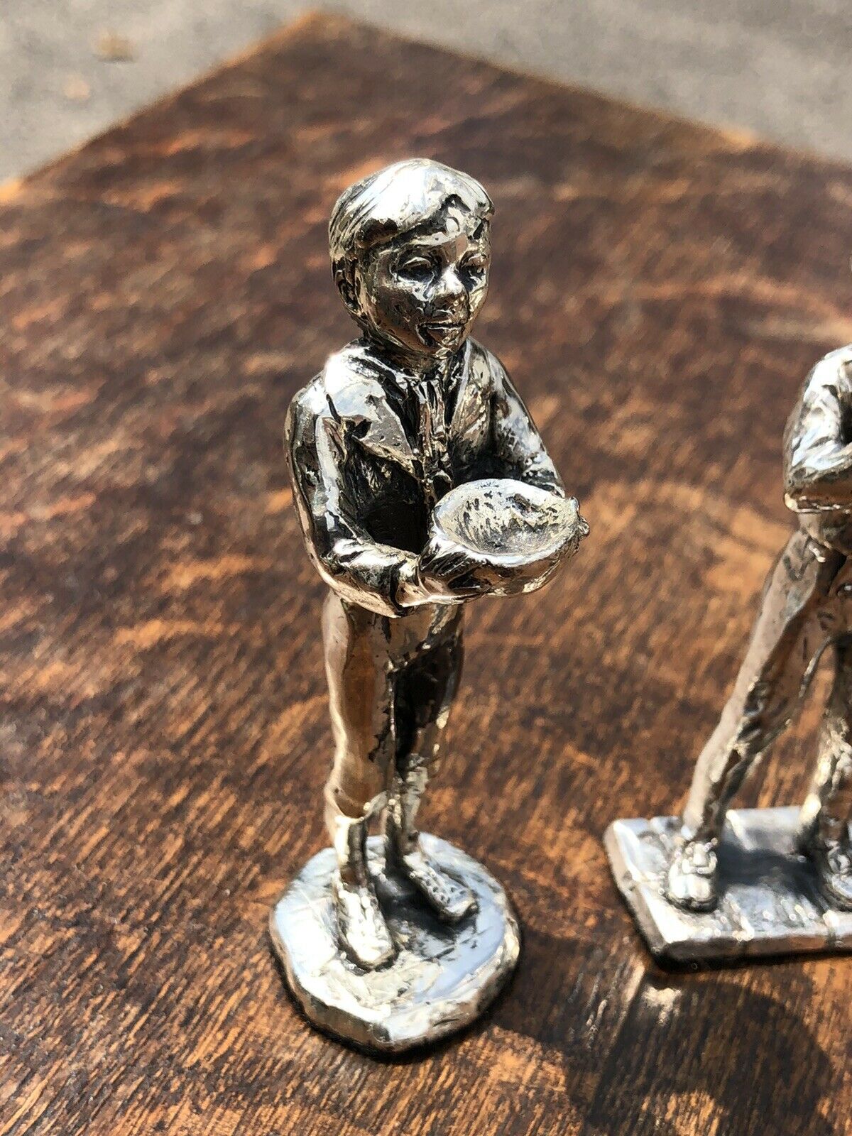 Silver Plate Figures. East End Street Boys. Highly Detailed Figures.