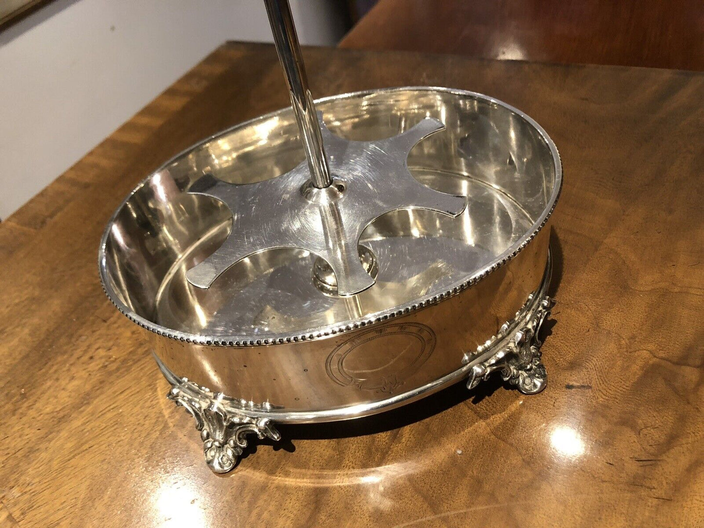Victorian Silver Plate Cruet Set. Salt , Pepper, Sauces Etc