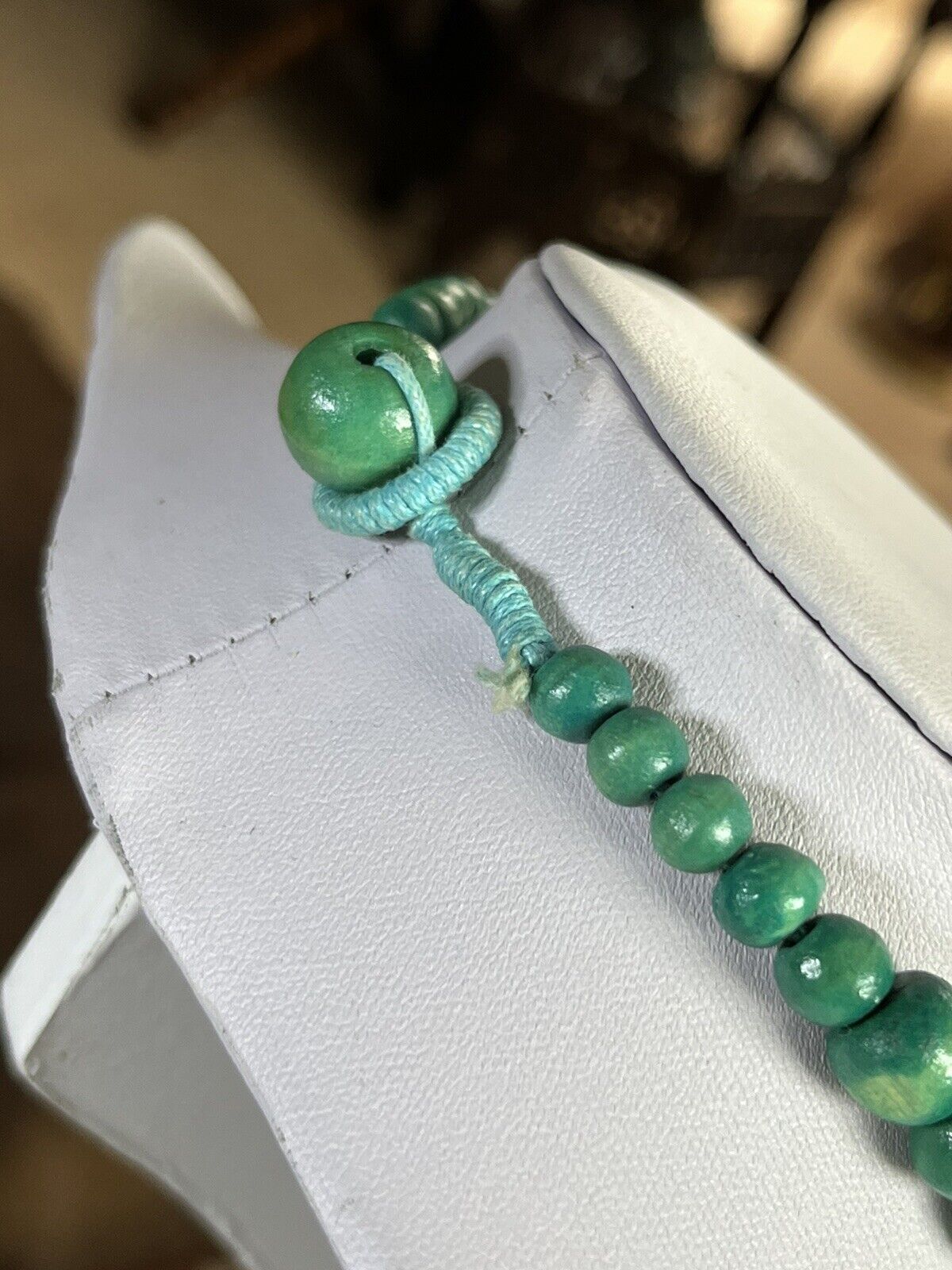 Vintage Green Beaded Statement Necklace