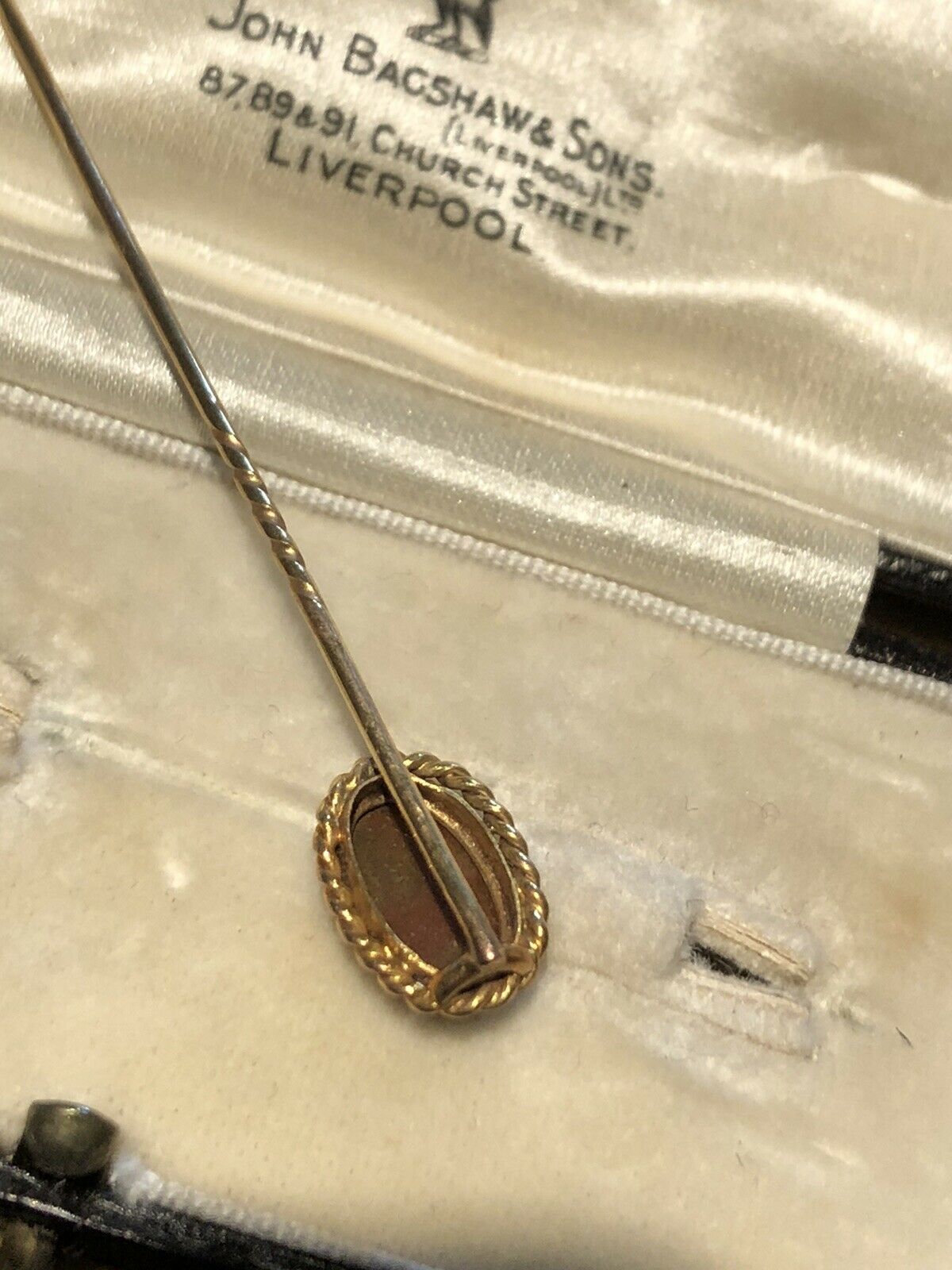 Antique 9ct Gold Stick Scarf Hat Pin