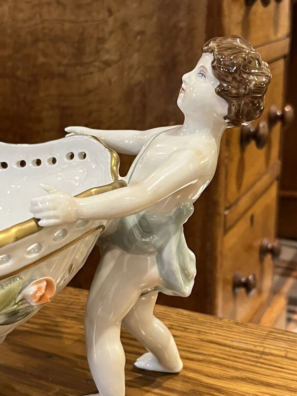 Porcelain Centrepiece, Fruit Bowl.