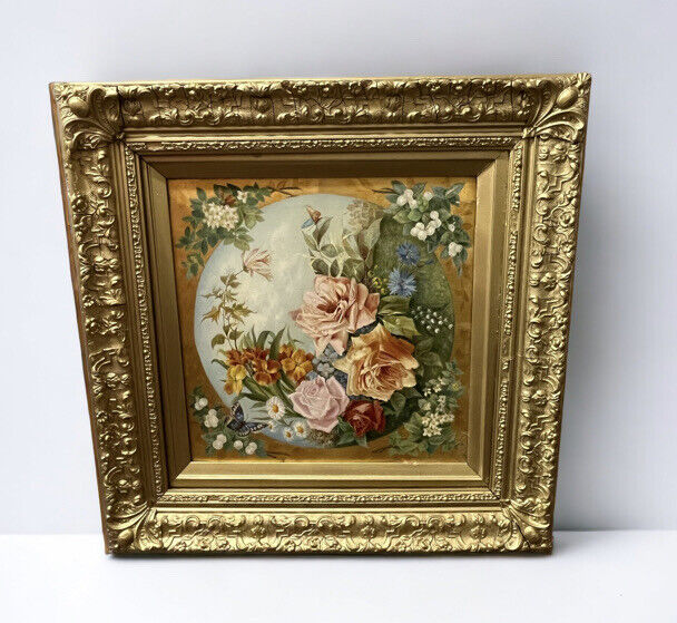 Antique Floral Still Life, On Canvas, Signed &Dated, Max Winter.