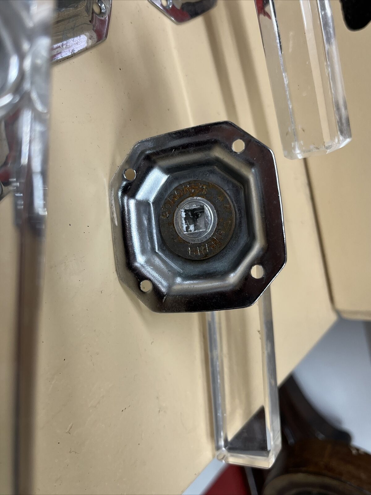 4 Chrome & Plastic Door Handles