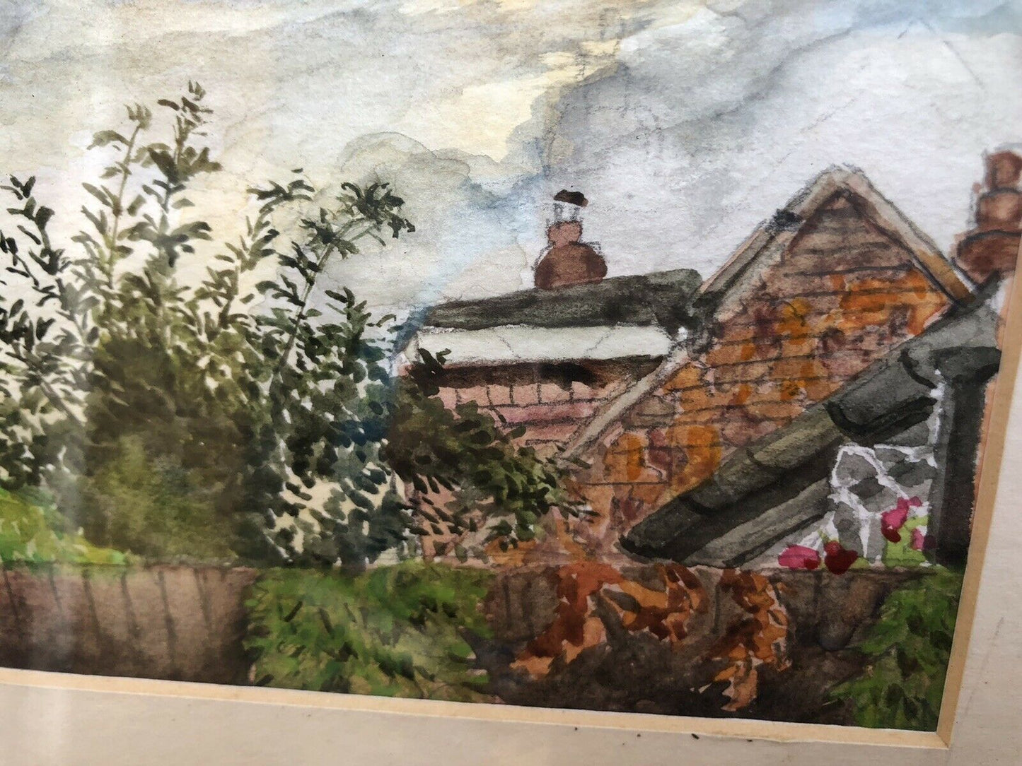 Suburbia Framed Watercolour