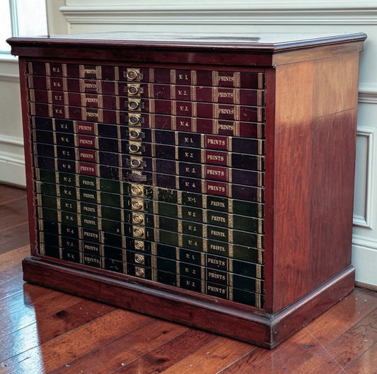 Unique Antique Folio Cabinet