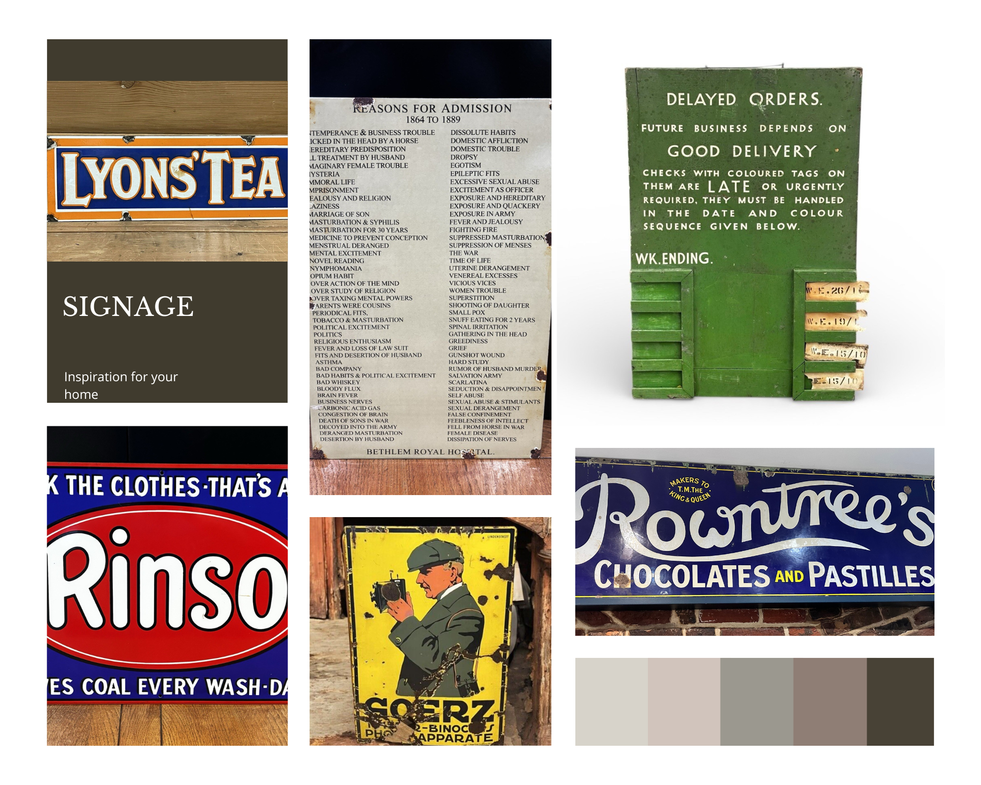 Vintage Signage: Style up your Home – ANTIQUES & CHIC