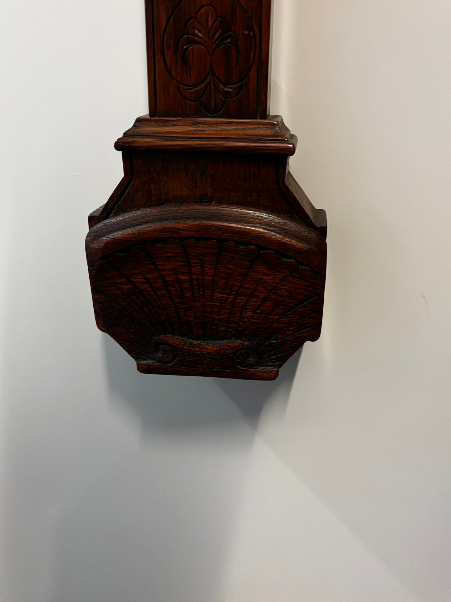 Antique Light Oak Stick Barometer. London maker