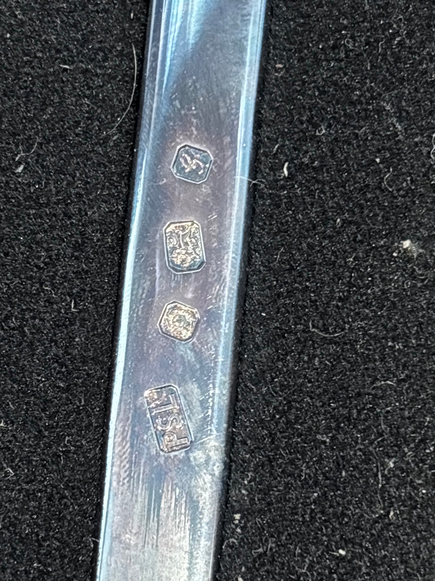 English Hallmarked Silver Cased Letter Opener. Prince Of Wales Feathers