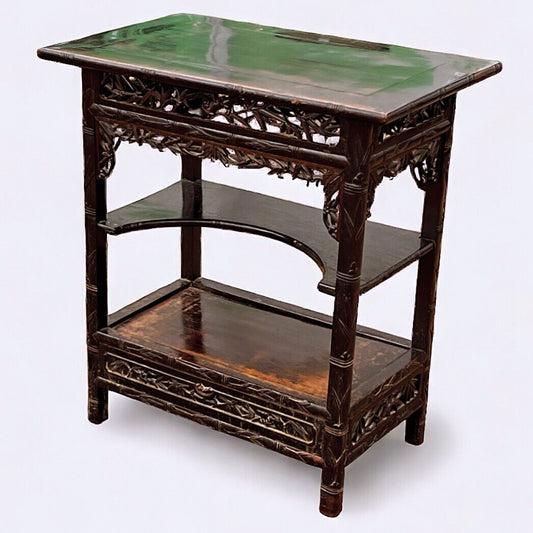 19th Century Chinese Hardwood Console Table With Drawer