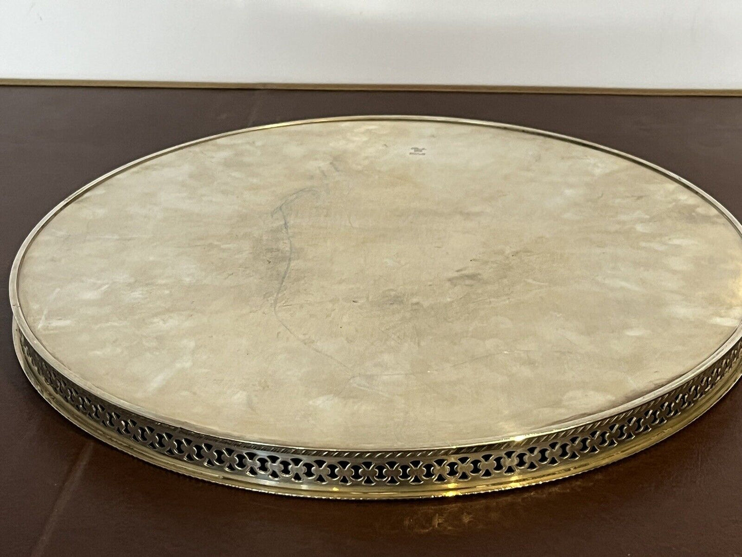 Silver Plate Gallery Drinks Tray.