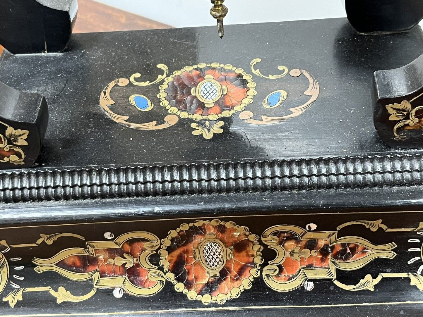 French Antique Boulle Clock. Chines On A Bell. In Working Order.