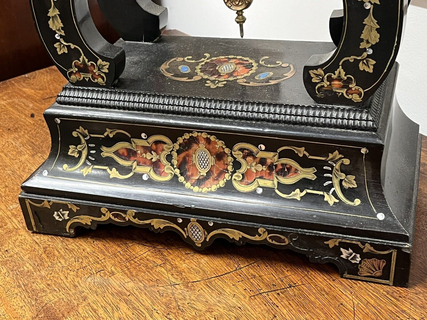 French Antique Boulle Clock. Chines On A Bell. In Working Order.