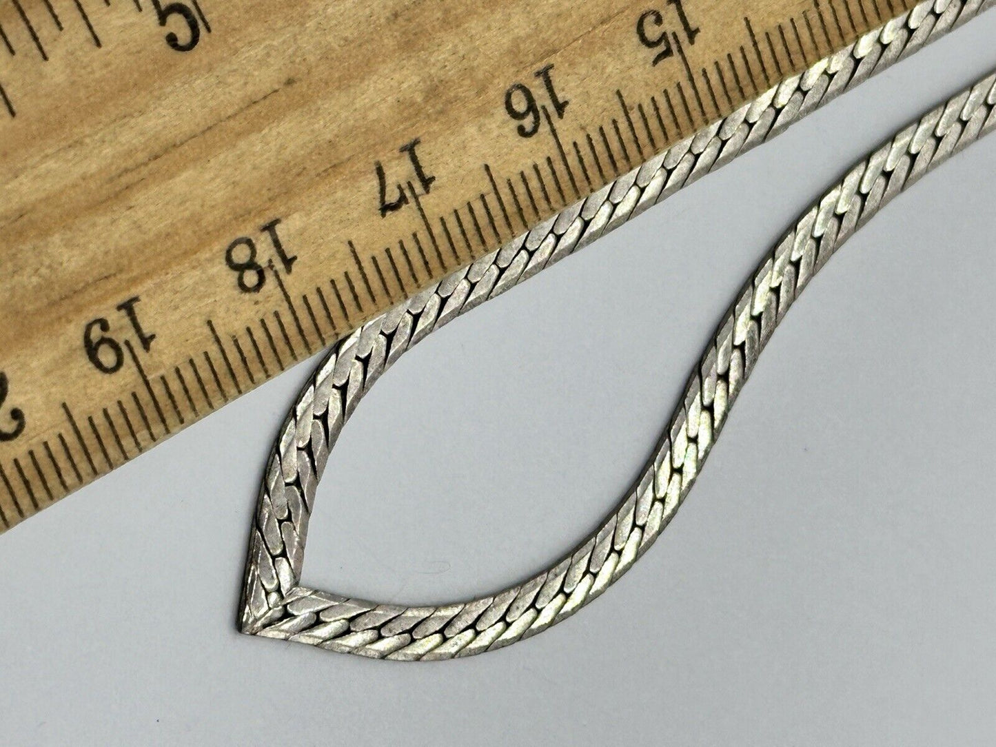 Vintage Silver 925 Wishbone Chain Necklace