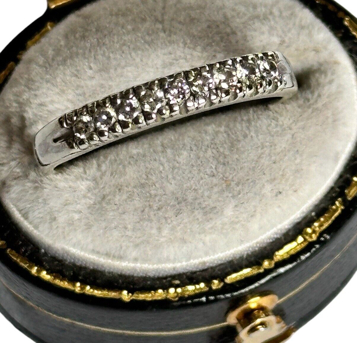Vintage 9ct Gold Diamond Half Eternity Ring