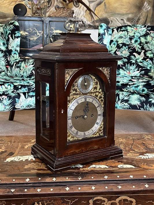 Antique Twin Fusee Bracket Clock