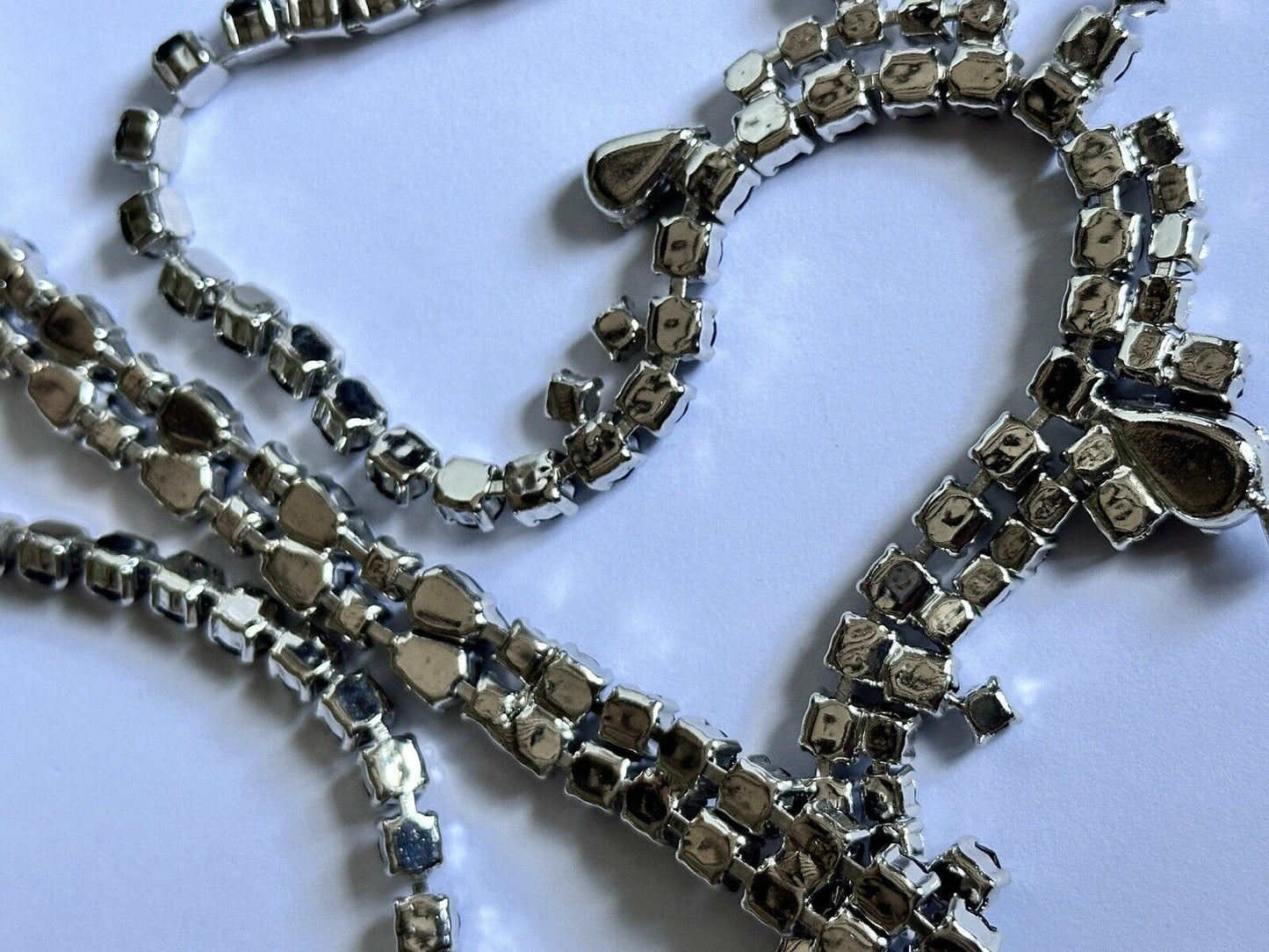 Vintage Kramer Black Clear Paste Necklace Bracelet Set