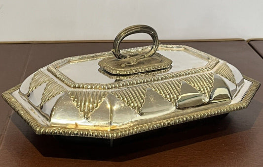Silver Plate Entree Serving Dish With Cover, Very Good Quality.