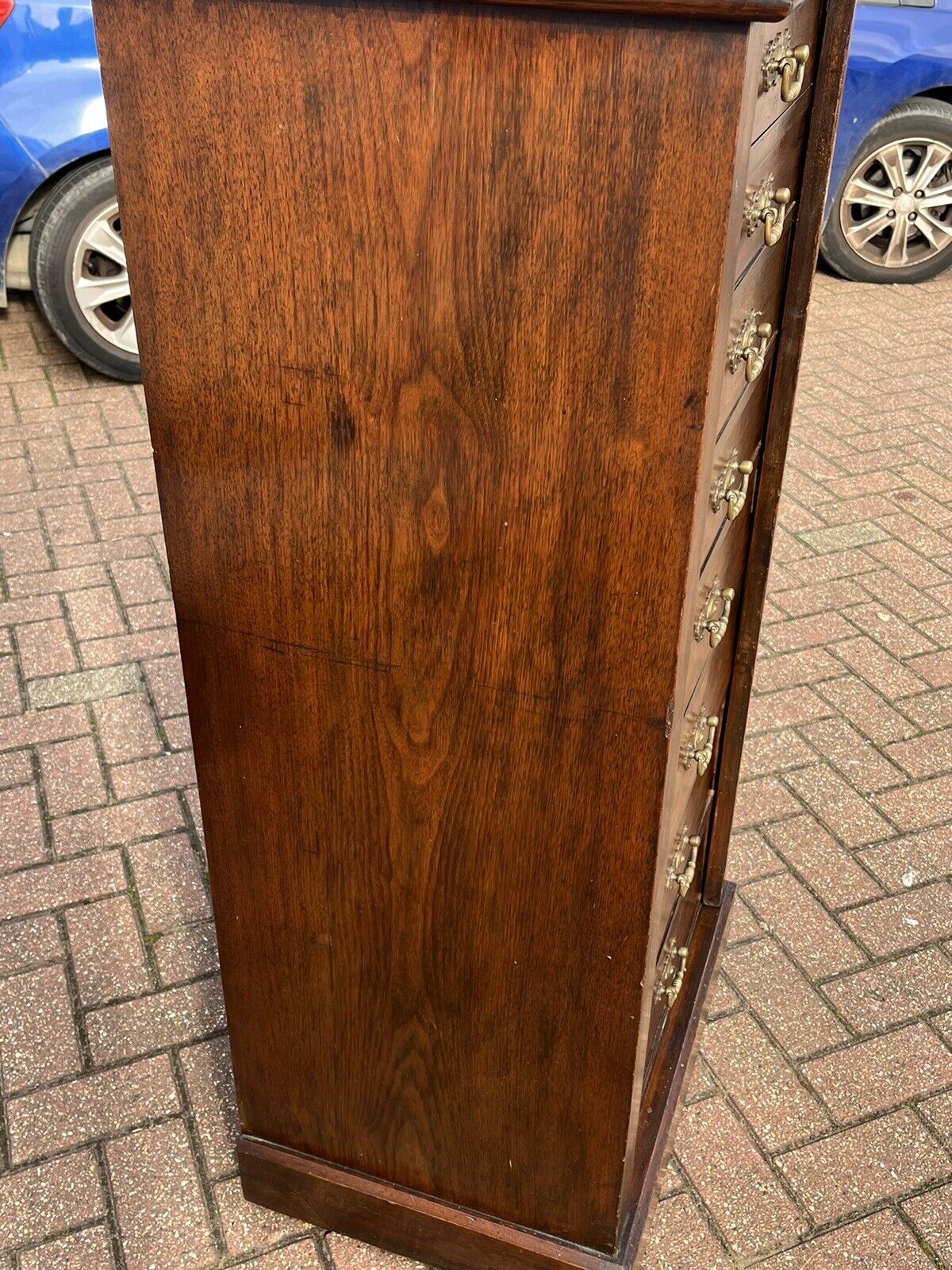 Edwardian Mahogany Wellington Chest. Large In Size