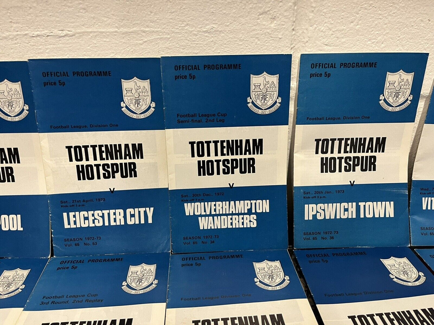 Tottenham Hotspur 1972-73 Season 26 Programmes