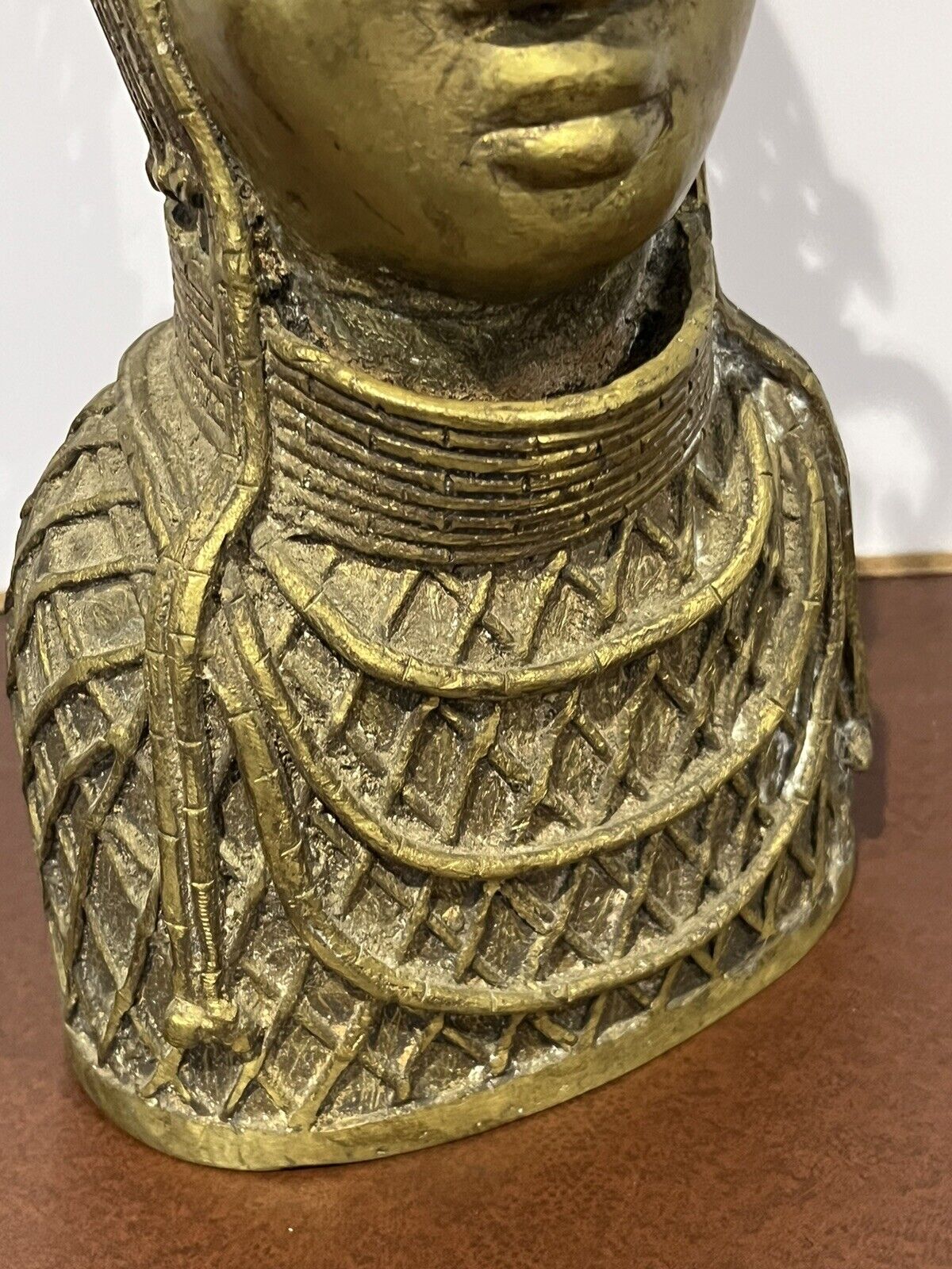 Benin Bronze Bust Of A King. LARGE IN SIZE. We Ship Worldwide.