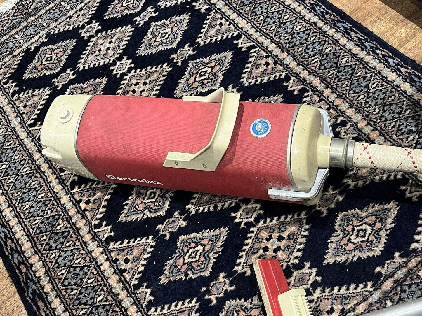 Vintage Electrolux Cylinder Vacuum Cleaner In Wooden Box