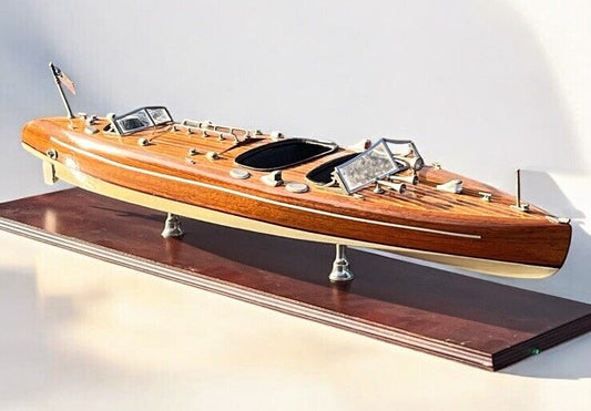 Large Highly Detailed Wooden Model Of A Boat