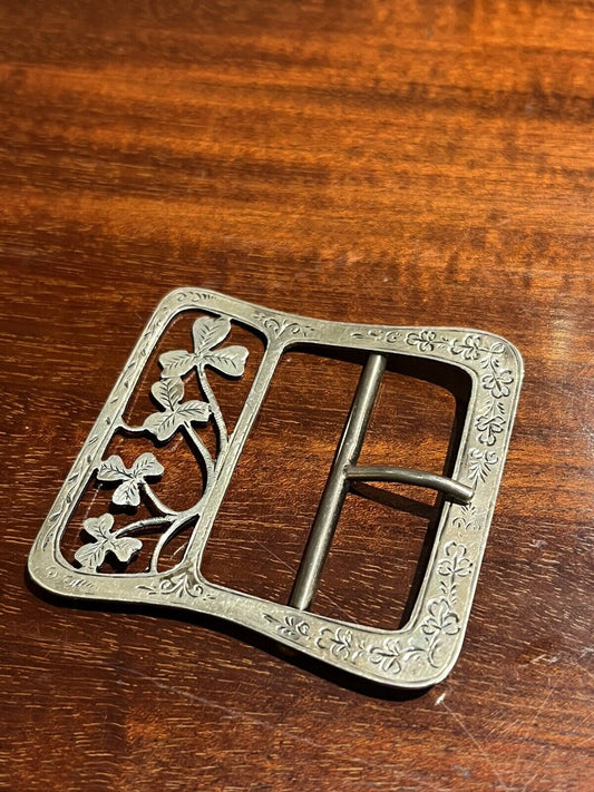 English Hallmarked Silver Decorated Buckle
