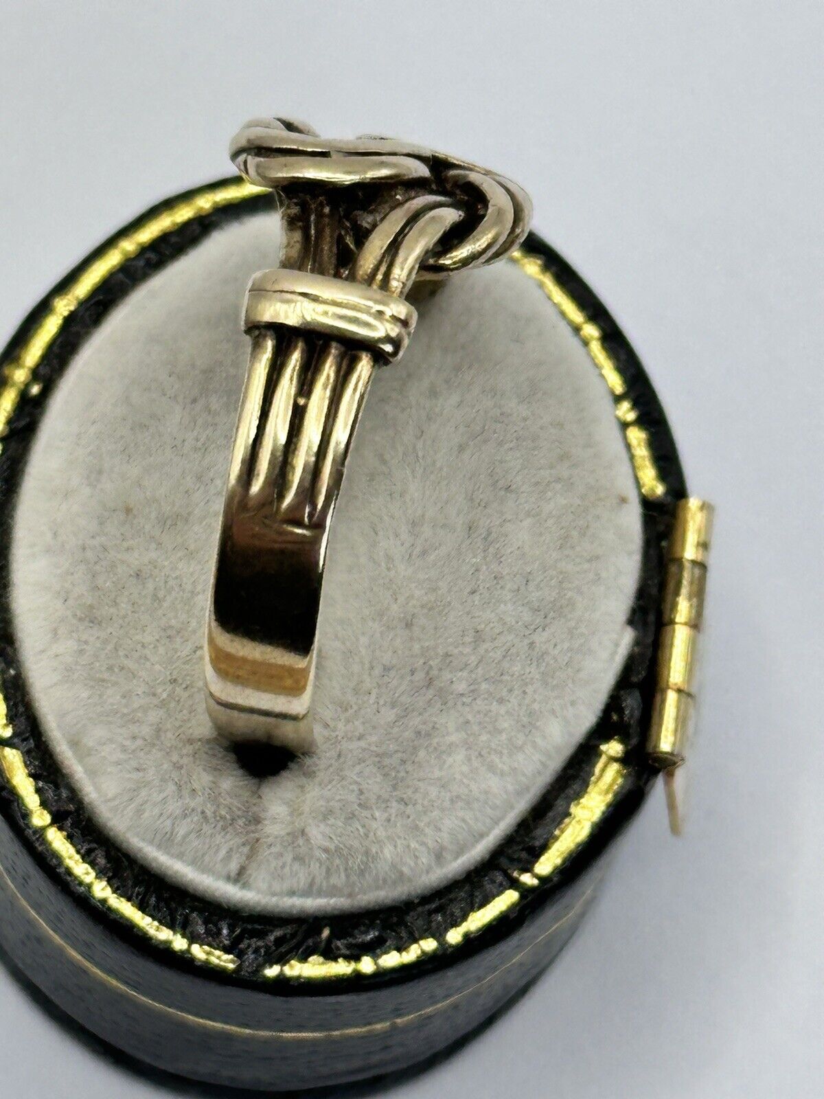 Vintage 9ct Gold Unisex Twist Ring