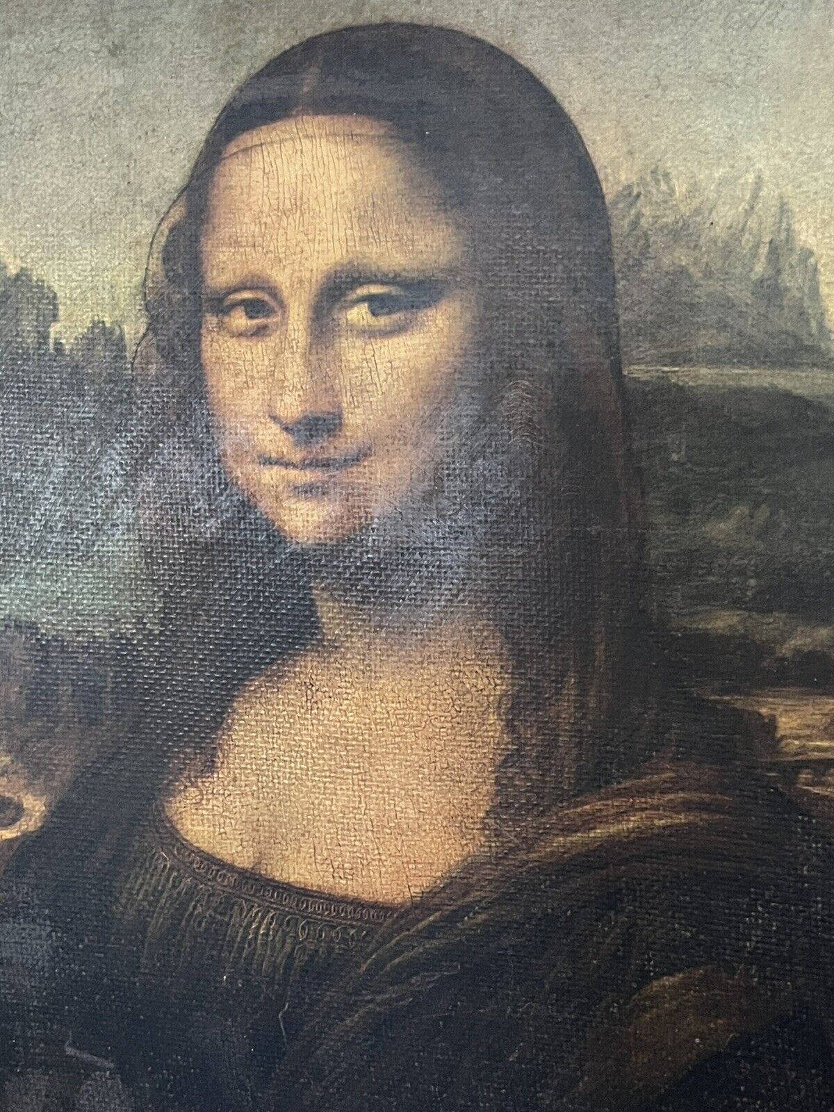 Mid Century Framed Mona Lisa Print