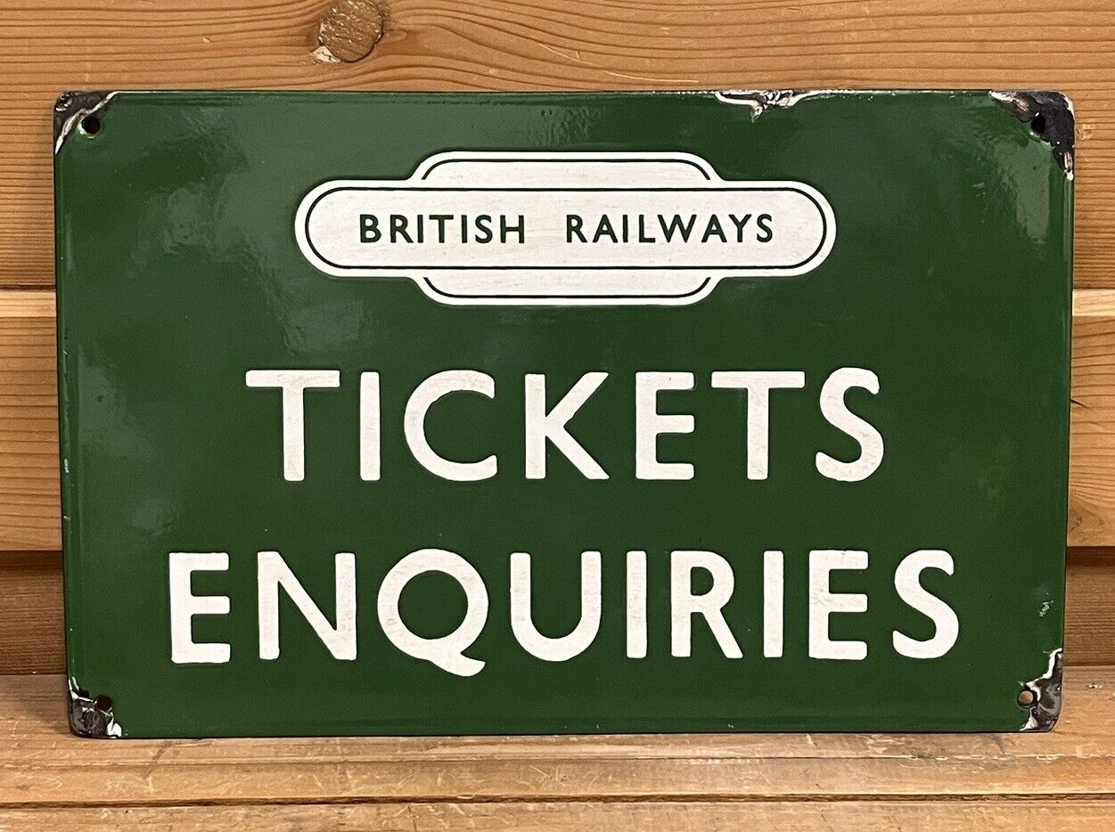 Tickets Enquires Enamel Sign.