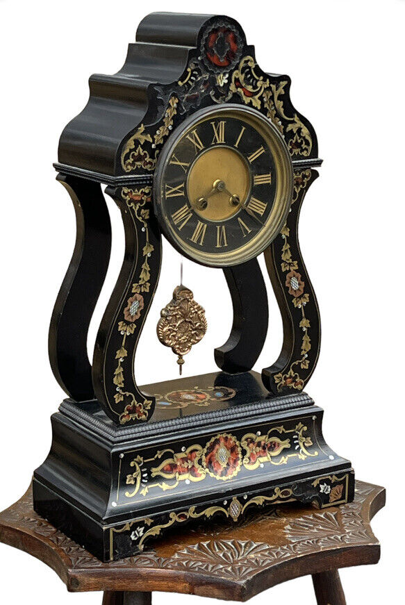French Antique Boulle Clock. Chines On A Bell. In Working Order.