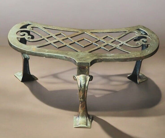 Antique Brass Footman, Kettle Stand