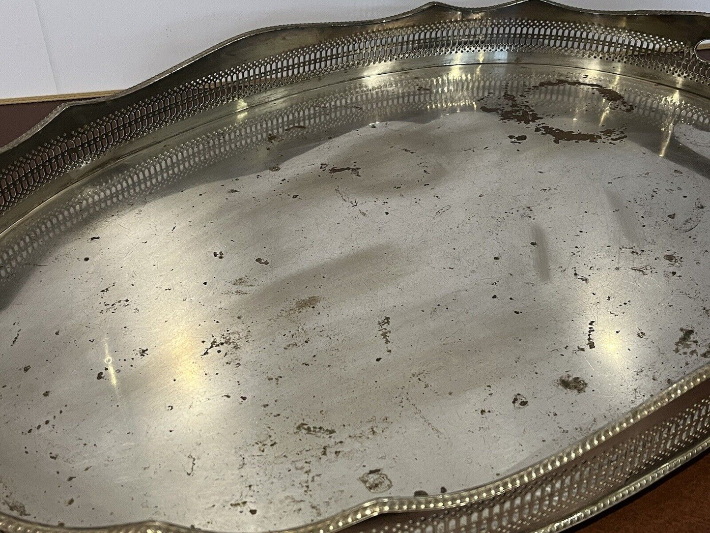 Huge English Silver Plate Tray