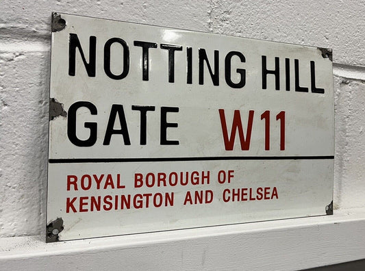 Notting Hill Gate Enamel Sign.