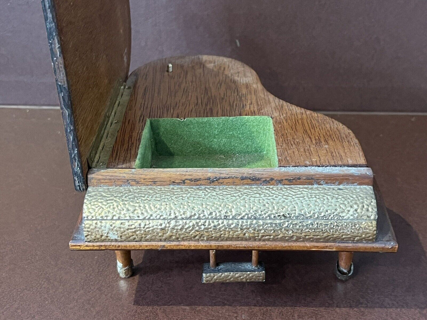Vintage Musical Jewellery/Tribket Box In The Form Of A Grand Piano
