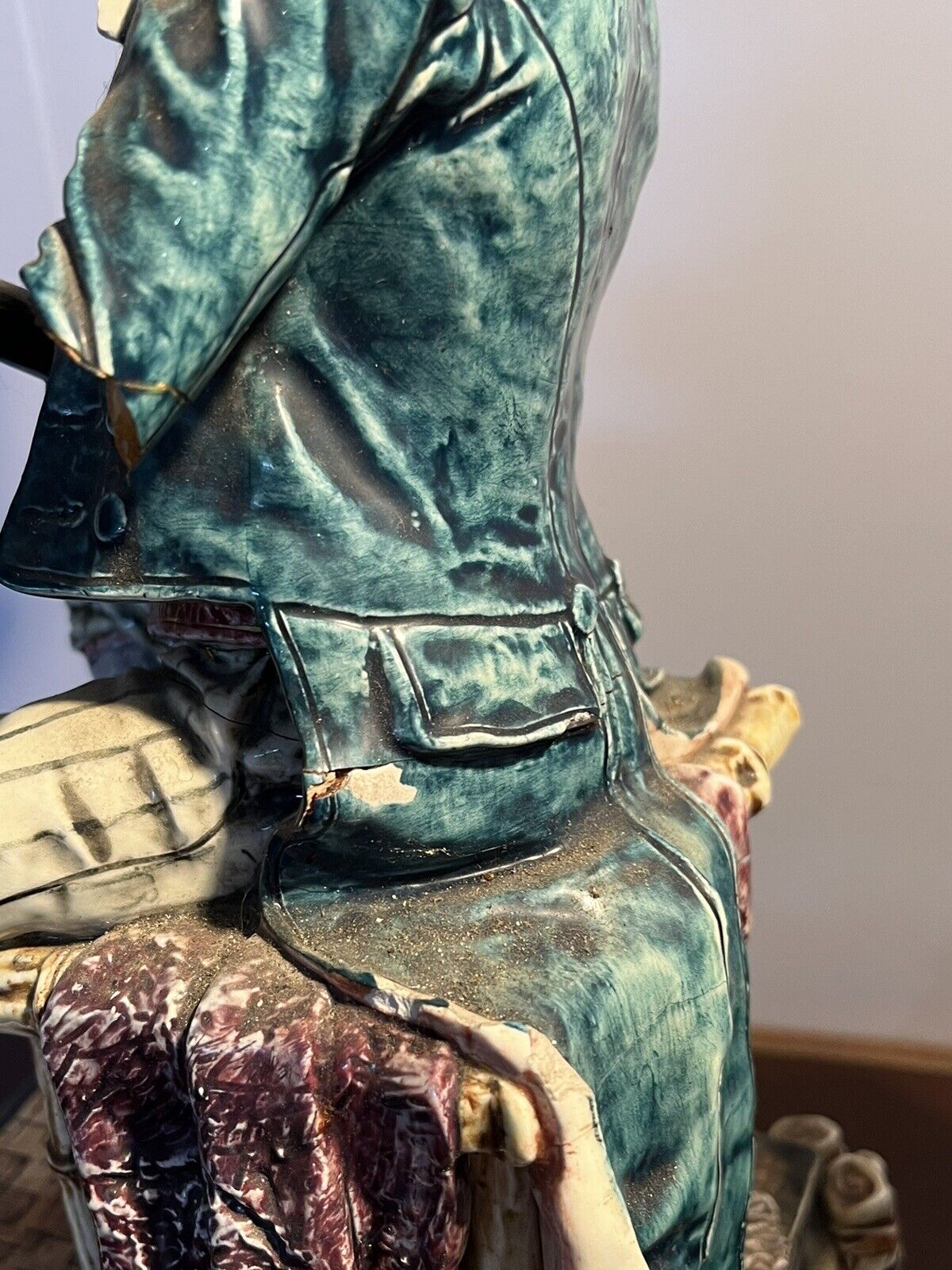 Majolica Banjo Players. Large In Size.