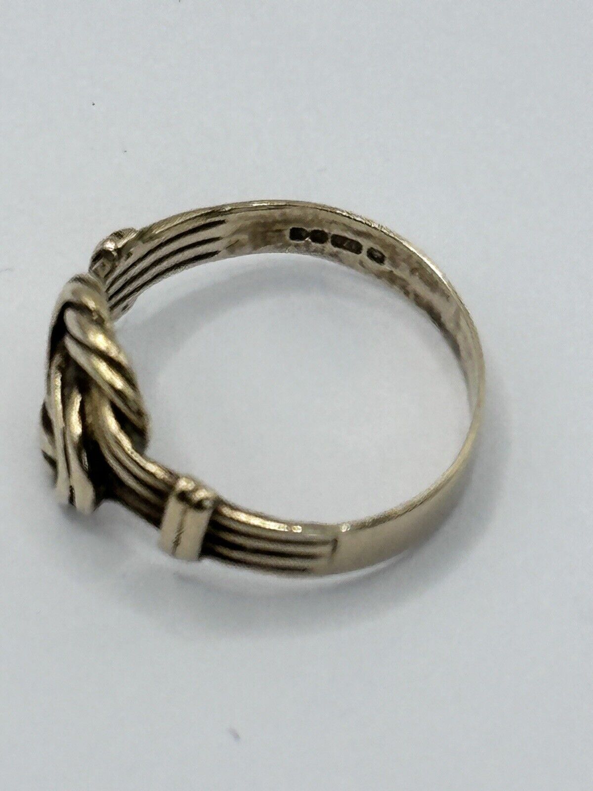 Vintage 9ct Gold Unisex Twist Ring