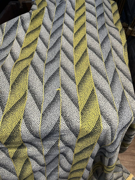Pair Of Mid Century 1960's Curtains. 180 Cms Drop, Each 105 Cms Wide.